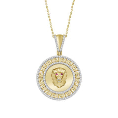 MEN'S CHARM 0.50CT ROUND DIAMOND 10K YELLOW GOLD