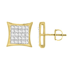 LADIES YUVA EARRINGS 0.15CT ROUND DIAMOND 10K YELLOW GOLD