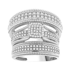 LADIES TRIOS SET 0.50CT ROUND DIAMOND 10K WHITE GOLD