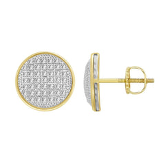 YUVA EARRINGS 0.25CT ROUND DIAMOND 10K YELLOW GOLD