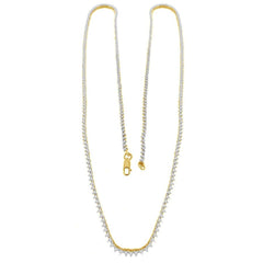 MEN'S NECKLACE 4.00CT ROUND DIAMOND 10K YELLOW GOLD