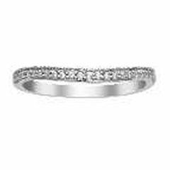 LADIES BAND 0.20CT ROUND DIAMOND 14K WHITE GOLD