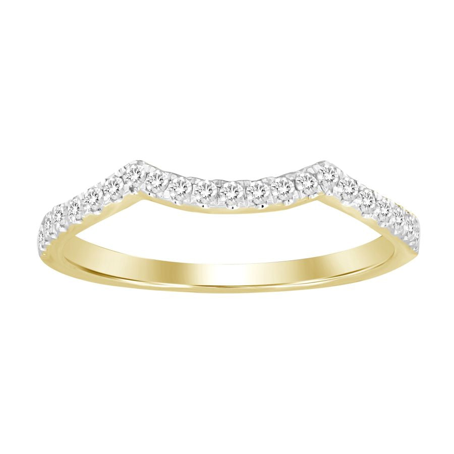 LADIES BAND ONLY 0.20CT ROUND DIAMOND 14K YELLOW GOLD