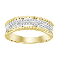 LADIES BAND 0.25CT ROUND DIAMOND 14K YELLOW GOLD