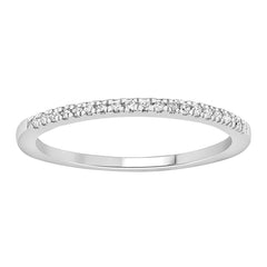 LADIES STACKABLE BAND 0.11CT ROUND BLACK DIAMOND 14K WHITE GOLD