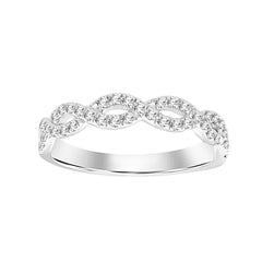 LADIES BAND ONLY 0.30CT ROUND DIAMOND 14K WHITE GOLD