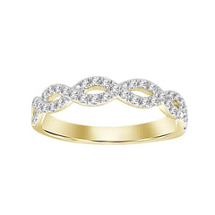 LADIES BAND ONLY 0.30CT ROUND DIAMOND 14K YELLOW GOLD