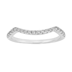 LADIES BAND ONLY 0.20CT ROUND DIAMOND 14K WHITE GOLD