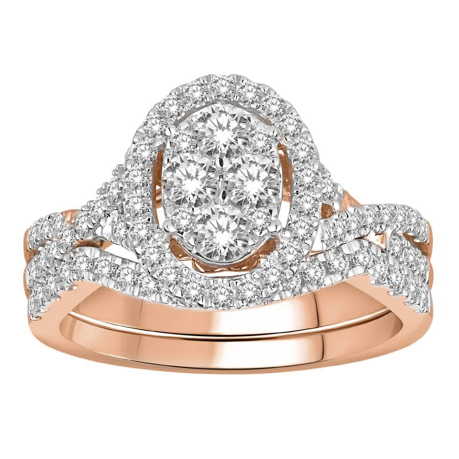 LADIES BAND ONLY 0.20CT ROUND DIAMOND 14K ROSE GOLD