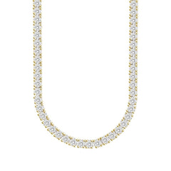 MEN'S NECKLACE 1.50CT ROUND DIAMOND 10K YELLOW GOLD