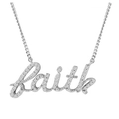 LADIES NECKLACE 0.15CT ROUND DIAMOND 10K WHITE GOLD