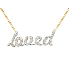 LADIES NECKLACE 0.10CT ROUND DIAMOND 10K YELLOW GOLD