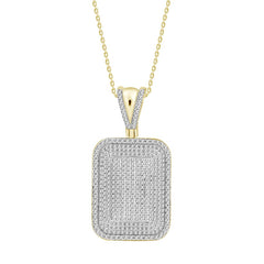 MEN'S CHARM 0.90CT ROUND DIAMOND 10K YELLOW GOLD