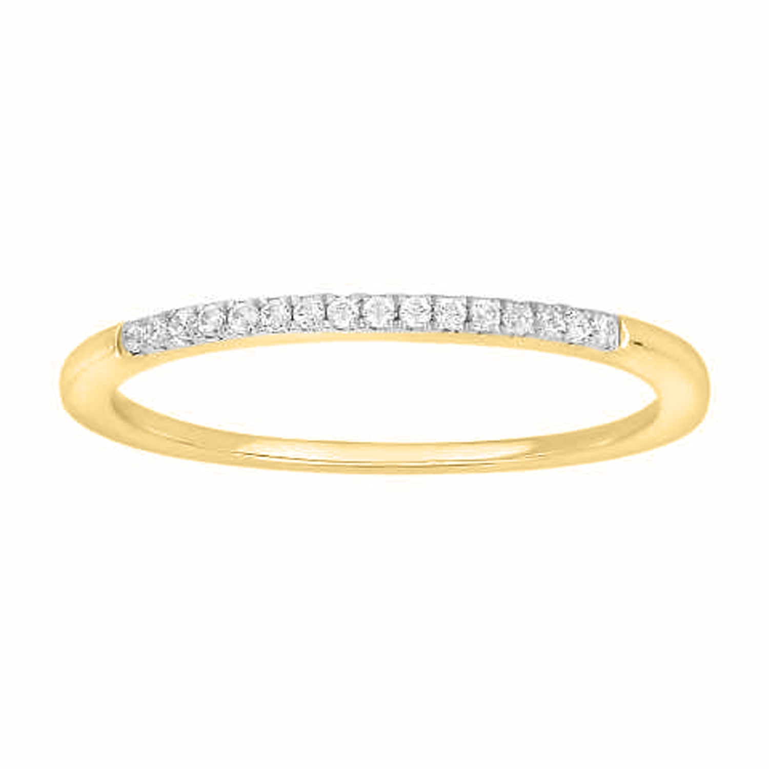 LADIES BAND ONLY 0.08CT ROUND DIAMOND 10K YELLOW GOLD