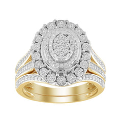 BRIDAL SET 0.33CT ROUND DIAMOND 10K YELLOW GOLD