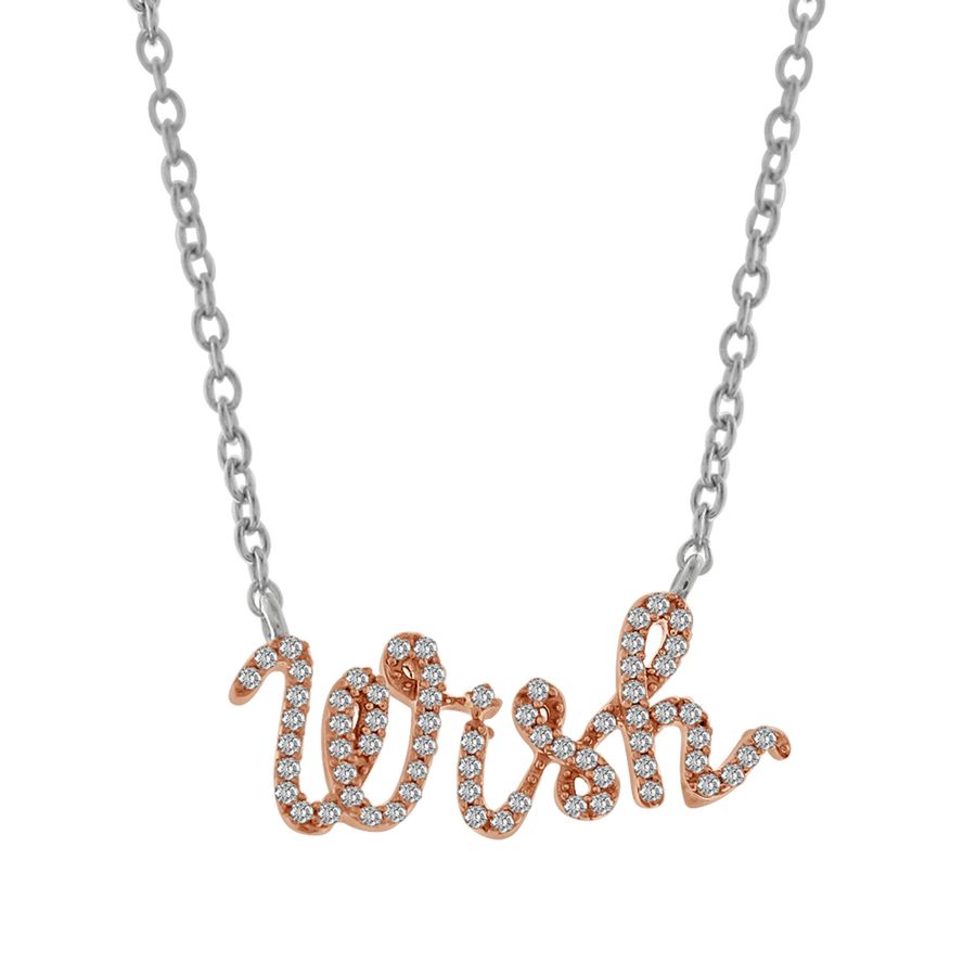 LADIES NECKLACE 0.20CT ROUND DIAMOND 10K ROSE GOLD