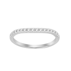 LADIES BAND ONLY 0.25CT ROUND DIAMOND 18K WHITE GOLD