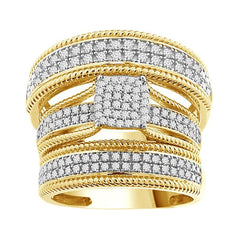 LADIES TRIOS SET 0.50CT ROUND DIAMOND 14K YELLOW GOLD