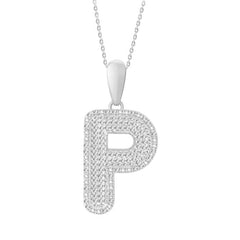 MEN'S CHARM PENDANT 0.40CT ROUND DIAMOND 10K WHITE GOLD