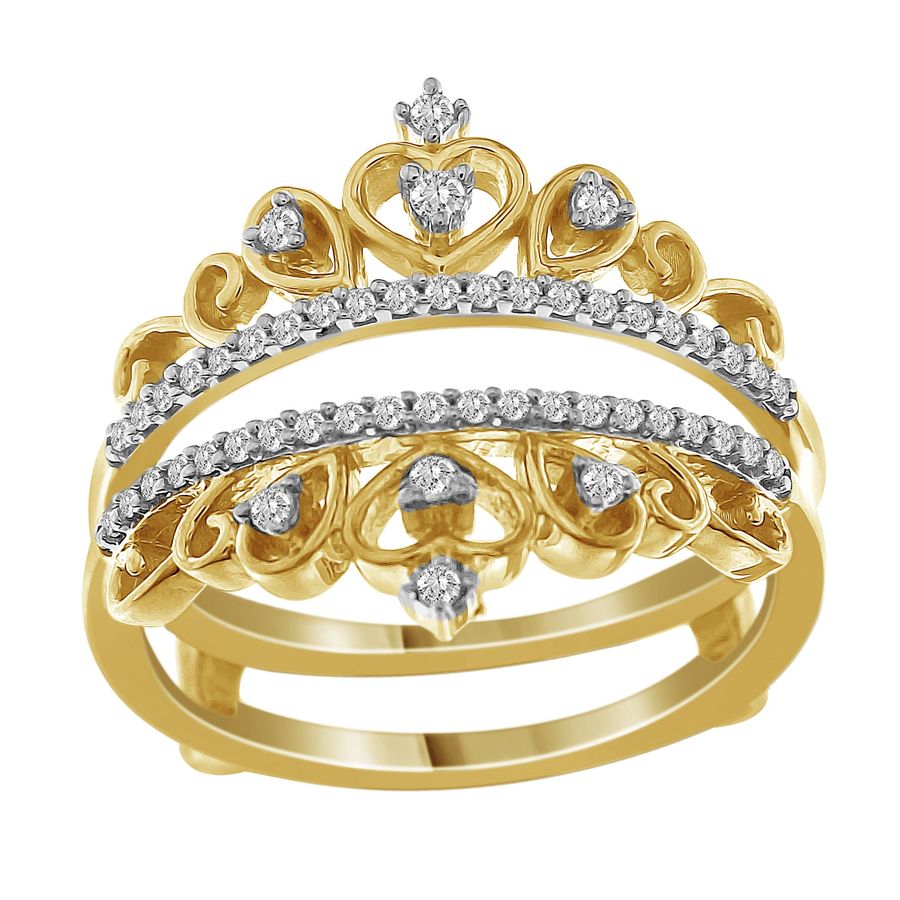 LADIES RING 0.25CT ROUND DIAMOND 14K YELLOW GOLD (SI QUALITY)