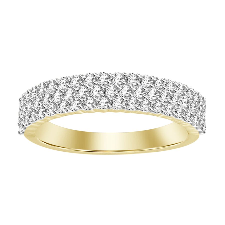 MEN'S RING 1.00CT ROUND DIAMOND 10K YELLOW GOLD