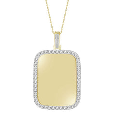 MEN'S PENDANT 2.00CT ROUND DIAMOND 10K YELLOW GOLD