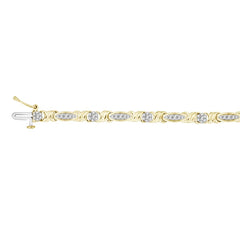 LADIES BRACELET 0.50CT ROUND DIAMOND 10K YELLOW GOLD