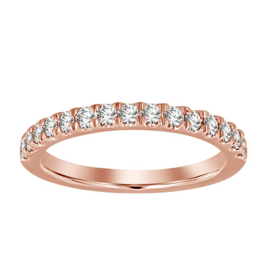 LADIES BAND 0.40CT ROUND DARK BROWN DIAMOND 14K ROSE GOLD