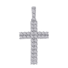 MEN'S CHARM 0.50CT ROUND DIAMOND 10K WHITE GOLD