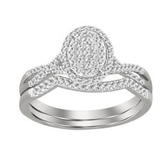 LADIES RING 0.20CT ROUND DIAMOND 10K WHITE GOLD