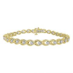 LADIES BRACELET 0.50CT ROUND DIAMOND 10K YELLOW GOLD