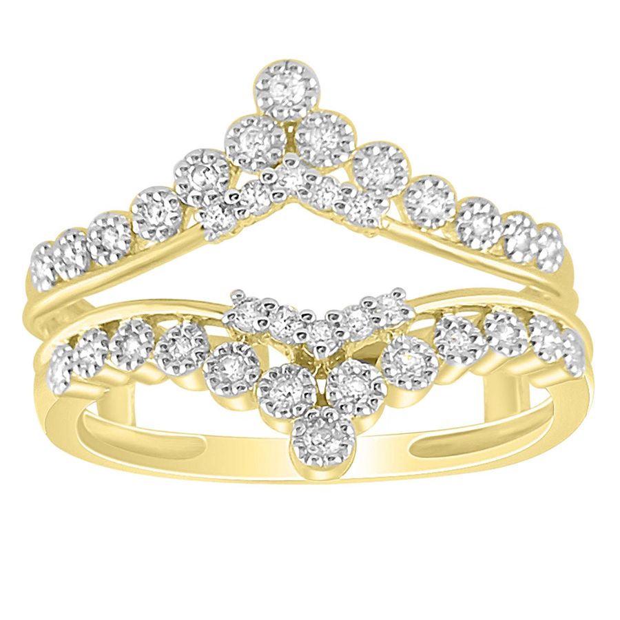 LADIES RING 0.25CT ROUND DIAMOND 14K YELLOW GOLD