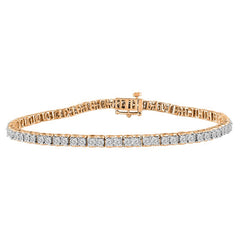 LADIES BRACELET 1.00CT ROUND DIAMOND 10K ROSE GOLD