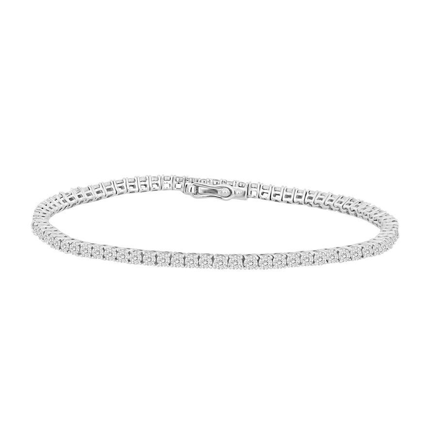 LADIES BRACELET 0.50CT ROUND DIAMOND 10K WHITE GOLD