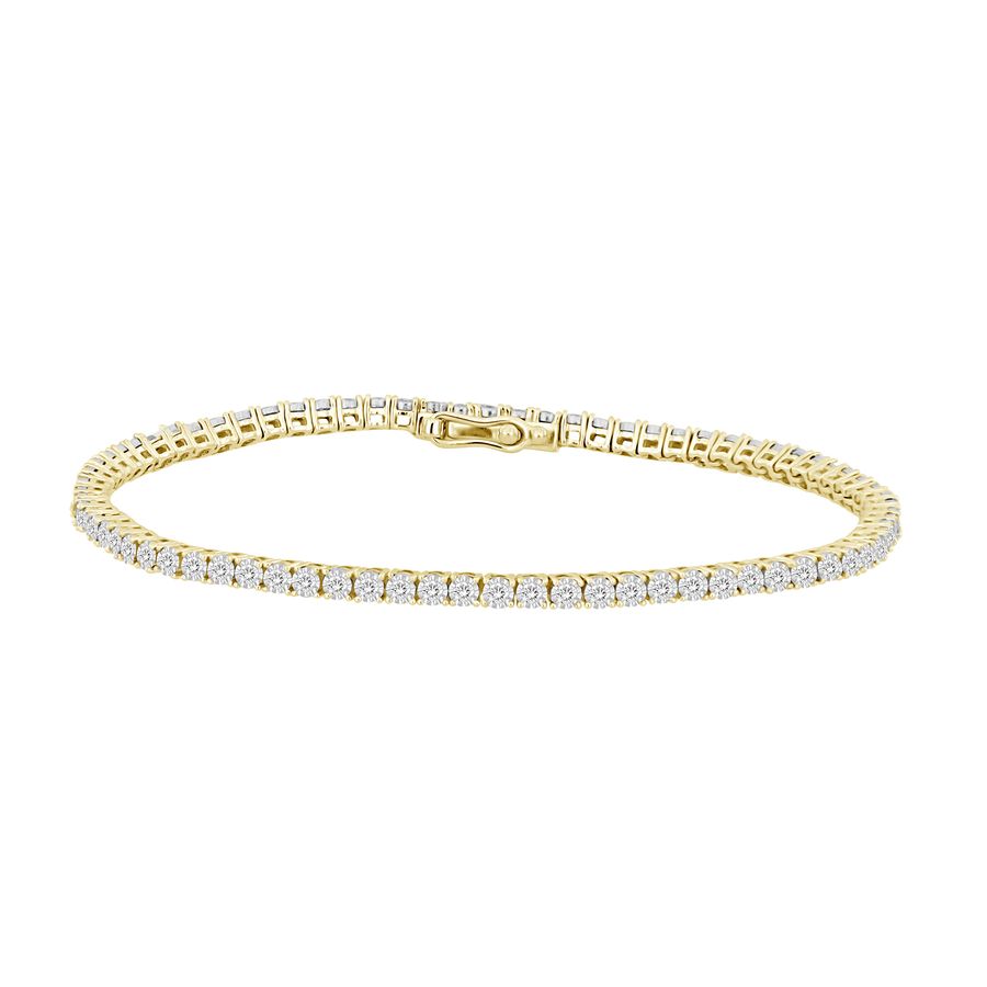 LADIES BRACELET 0.50CT ROUND DIAMOND 10K YELLOW GOLD