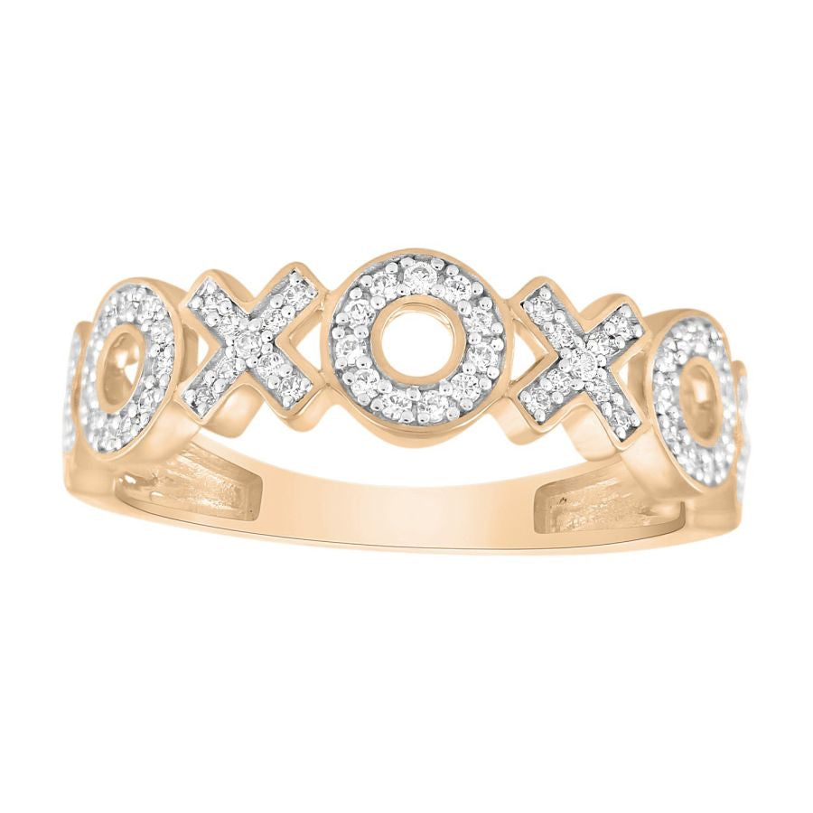 LADIES RING 0.25CT ROUND DIAMOND 10K ROSE GOLD