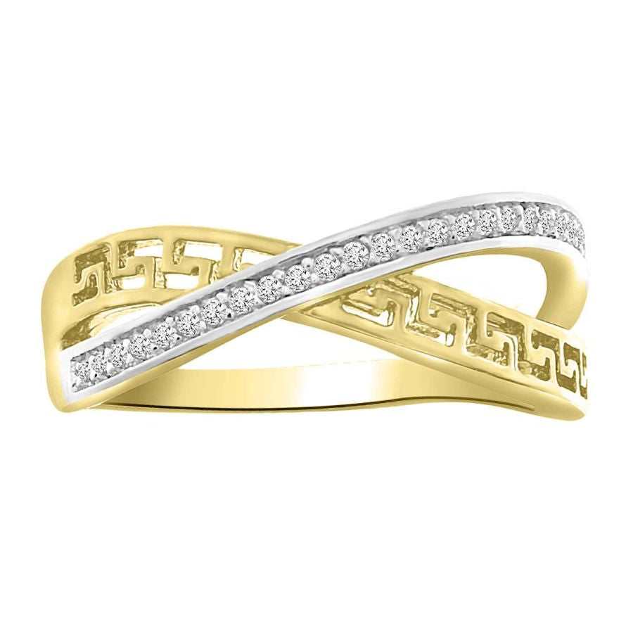 LADIES RING 0.25CT ROUND DIAMOND 10K YELLOW GOLD