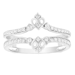 LADIES RING 0.25CT ROUND DIAMOND 14K WHITE GOLD