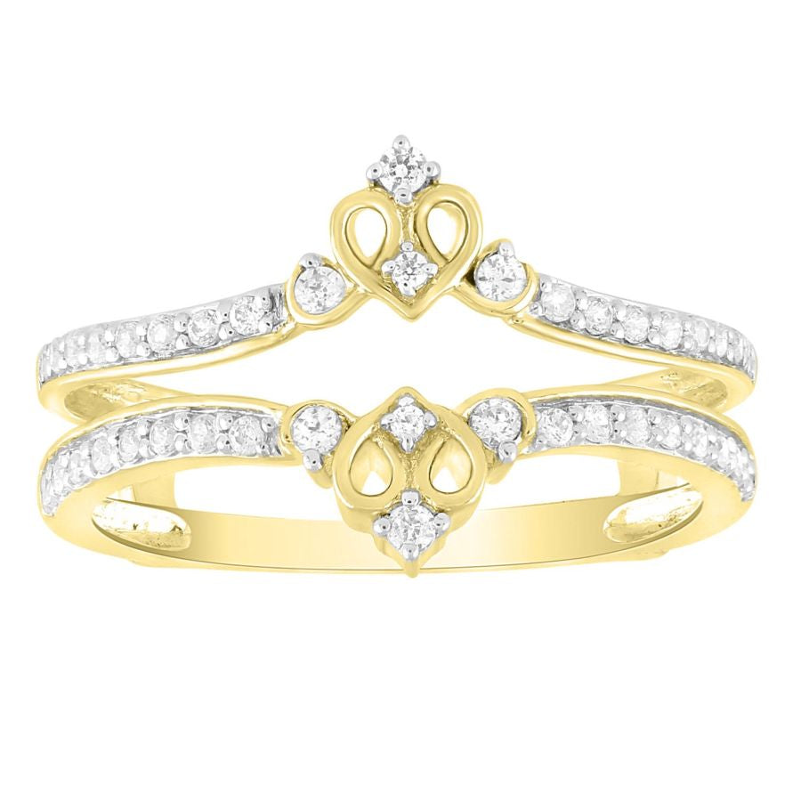 LADIES RING 0.25CT ROUND DIAMOND 14K YELLOW GOLD