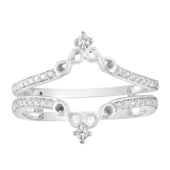 LADIES RING 0.25CT ROUND DIAMOND 14K WHITE GOLD