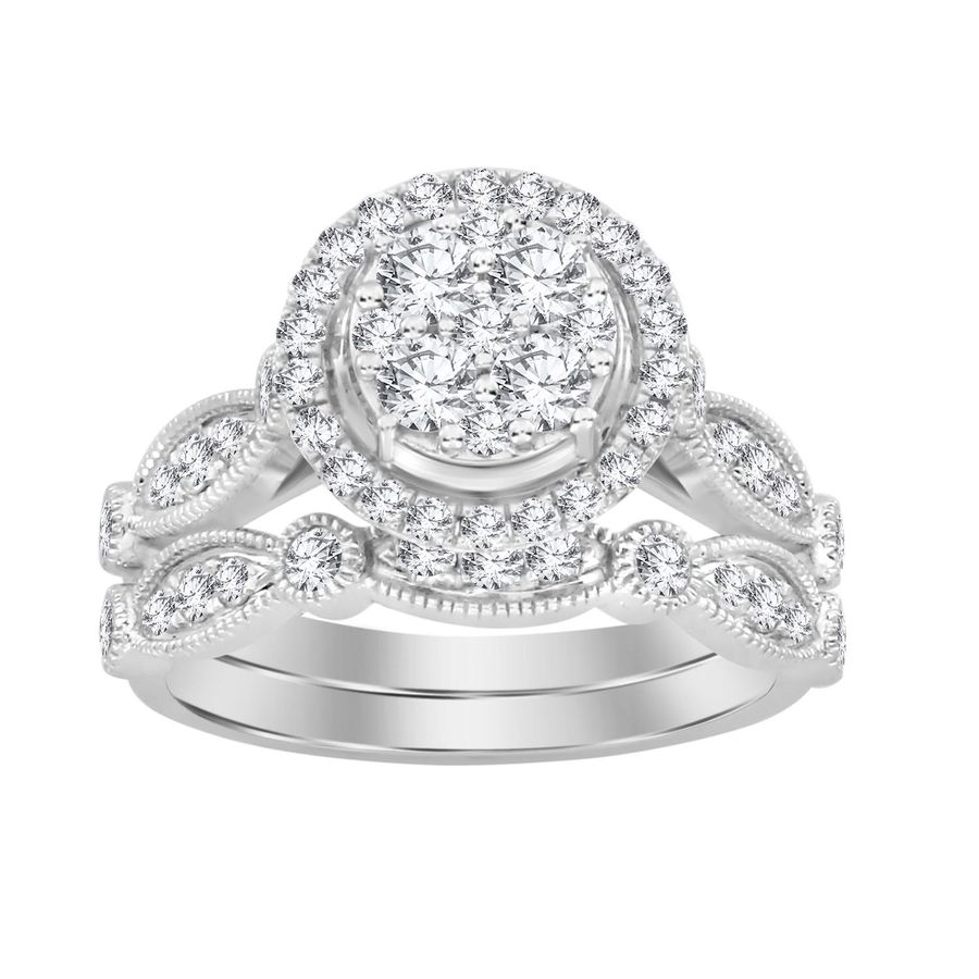 LADIES BAND ONLY 0.25CT ROUND DIAMOND 14K WHITE GOLD