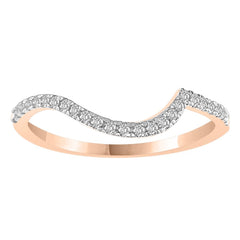 LADIES BAND 0.15CT ROUND DIAMOND 14K ROSE GOLD