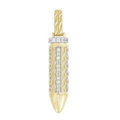 MEN'S CHARM 0.50CT ROUND DIAMOND 10K YELLOW GOLD