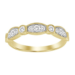 LADIES BAND ONLY 0.50CT ROUND DIAMOND 10K YELLOW GOLD