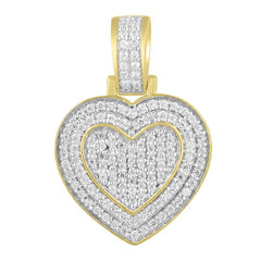 MEN'S CHARM 0.50CT ROUND DIAMOND 10K YELLOW GOLD