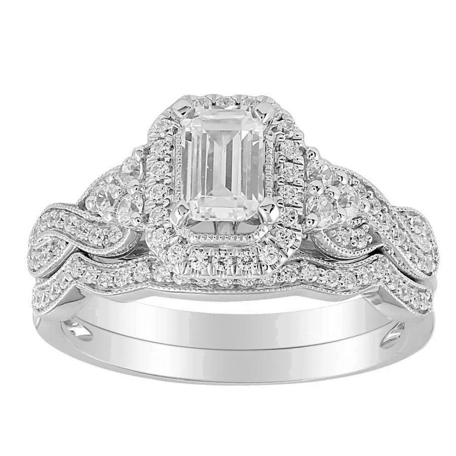 LADIES BAND ONLY 0.10CT ROUND DIAMOND 14K WHITE GOLD (SI QUALITY)