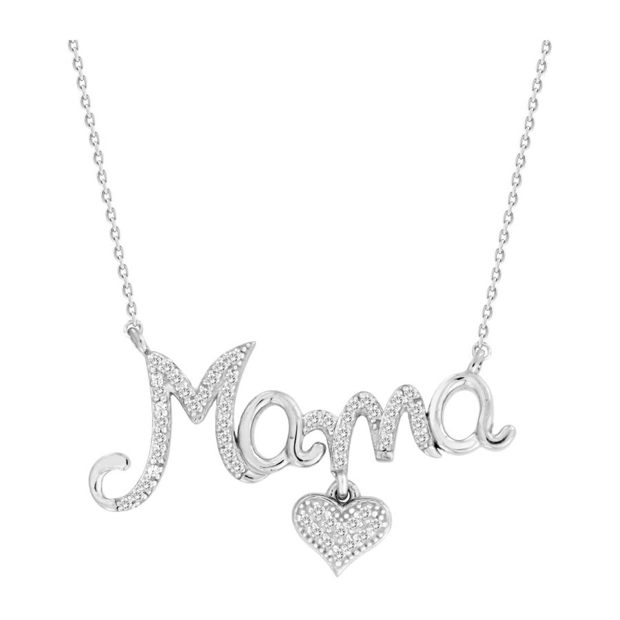 MAMA NECKLACE - Hanging Diamond Heart 10KT