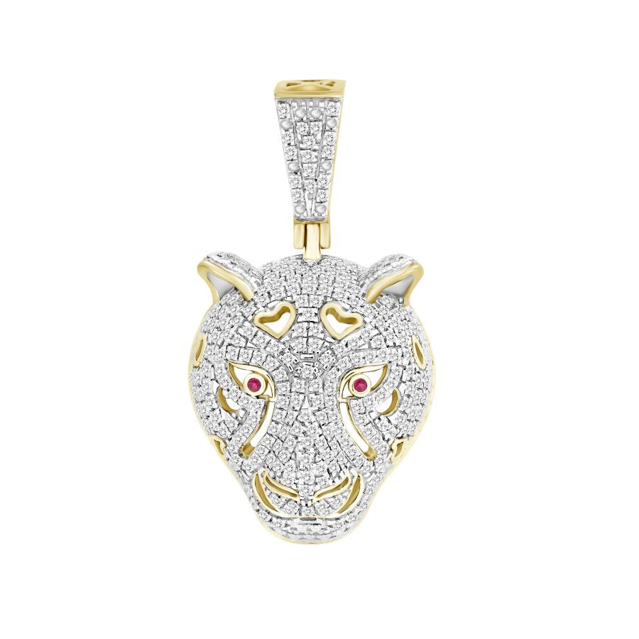 MEN'S CHARM 0.50CT ROUND DIAMOND 10K YELLOW GOLD