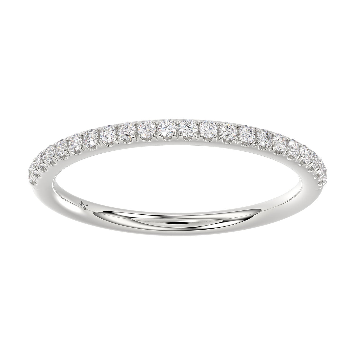 LADIES BAND 0.20CT ROUND DIAMOND 14K WHITE GOLD(SI QUALITY)