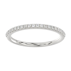 LADIES BAND 0.20CT ROUND DIAMOND 14K WHITE GOLD(SI QUALITY)